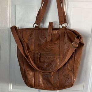 American Eagle Outfitters Brown Leather Tote